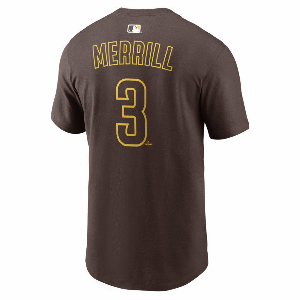 Jackson Merrill San Diego Padres Home Name & Number T-Shirt - Brown | Nike