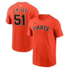 Jung Hoo Lee San Francisco Giants Name & Number T-Shirt - Orange | Nike