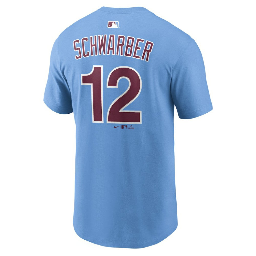 Kyle Schwarber Philadelphia Phillies Name & Number T-Shirt - Light Blue | Nike