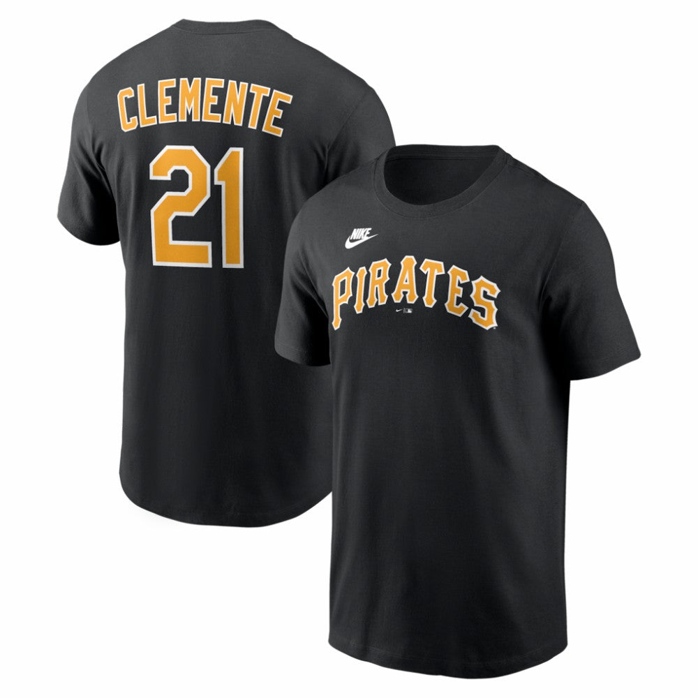 Roberto Clemente Pittsburgh Pirates Cooperstown Collection Name & Number T-Shirt - Black | Nike