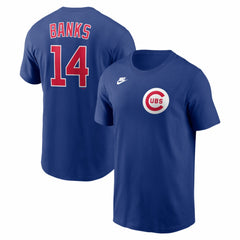 Ernie Banks Chicago Cubs Cooperstown Collection Name & Number T-Shirt - Rush Blue | Nike