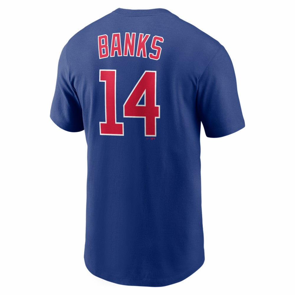 Ernie Banks Chicago Cubs Cooperstown Collection Name & Number T-Shirt - Rush Blue | Nike
