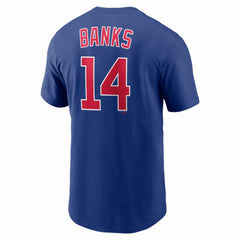 Ernie Banks Chicago Cubs Cooperstown Collection Name & Number T-Shirt - Rush Blue | Nike
