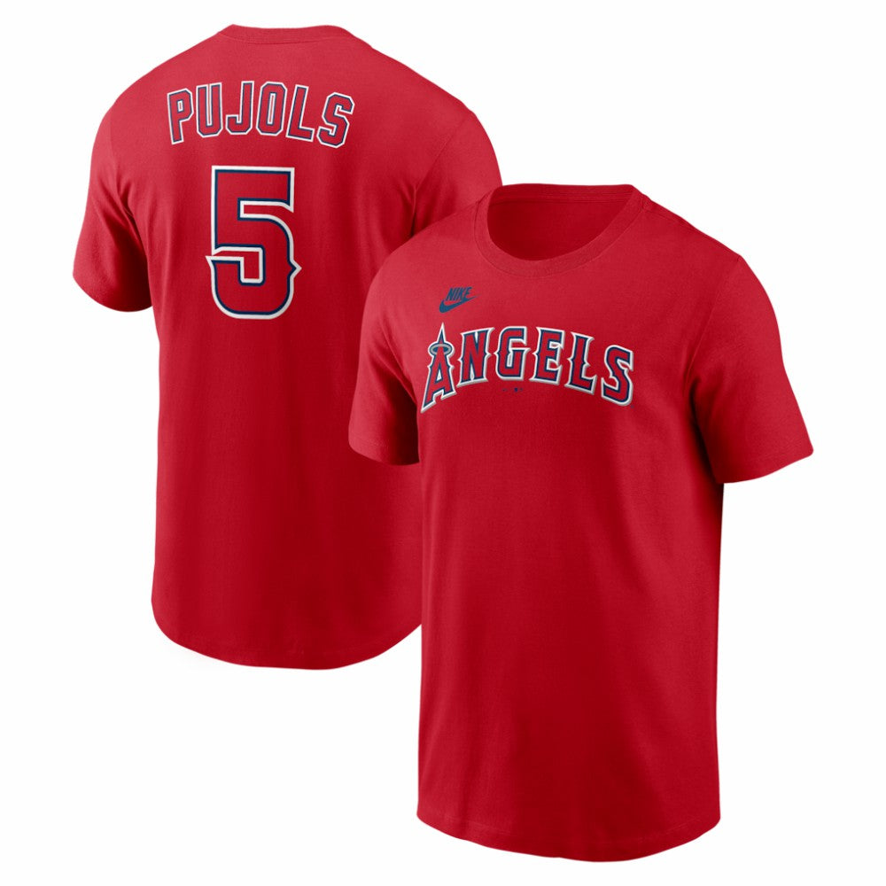 Albert Pujols Los Angeles Angels Cooperstown Collection Name & Number T-Shirt - Red | Nike