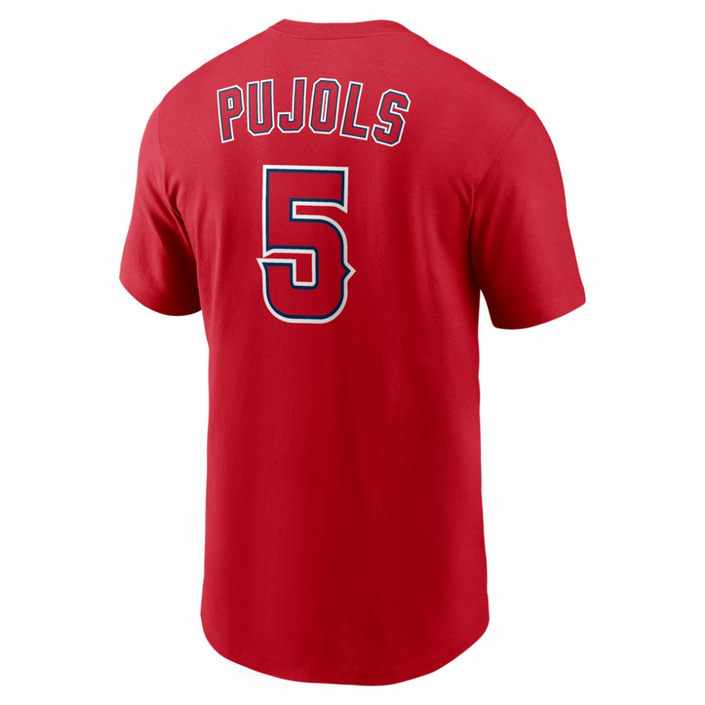 Albert Pujols Los Angeles Angels Cooperstown Collection Name & Number T-Shirt - Red | Nike