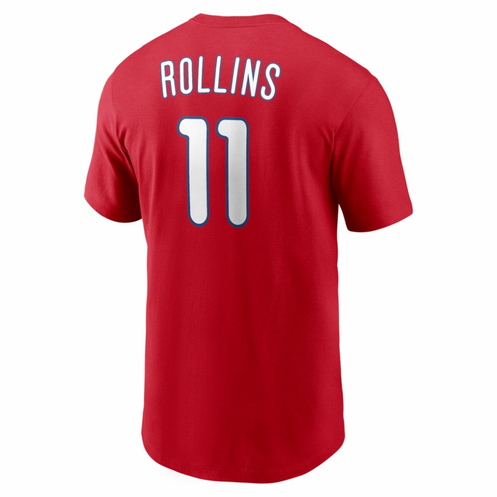 Jimmy Rollins Philadelphia Phillies Cooperstown Collection Name & Number T-Shirt - Red | Nike