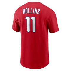 Jimmy Rollins Philadelphia Phillies Cooperstown Collection Name & Number T-Shirt - Red | Nike