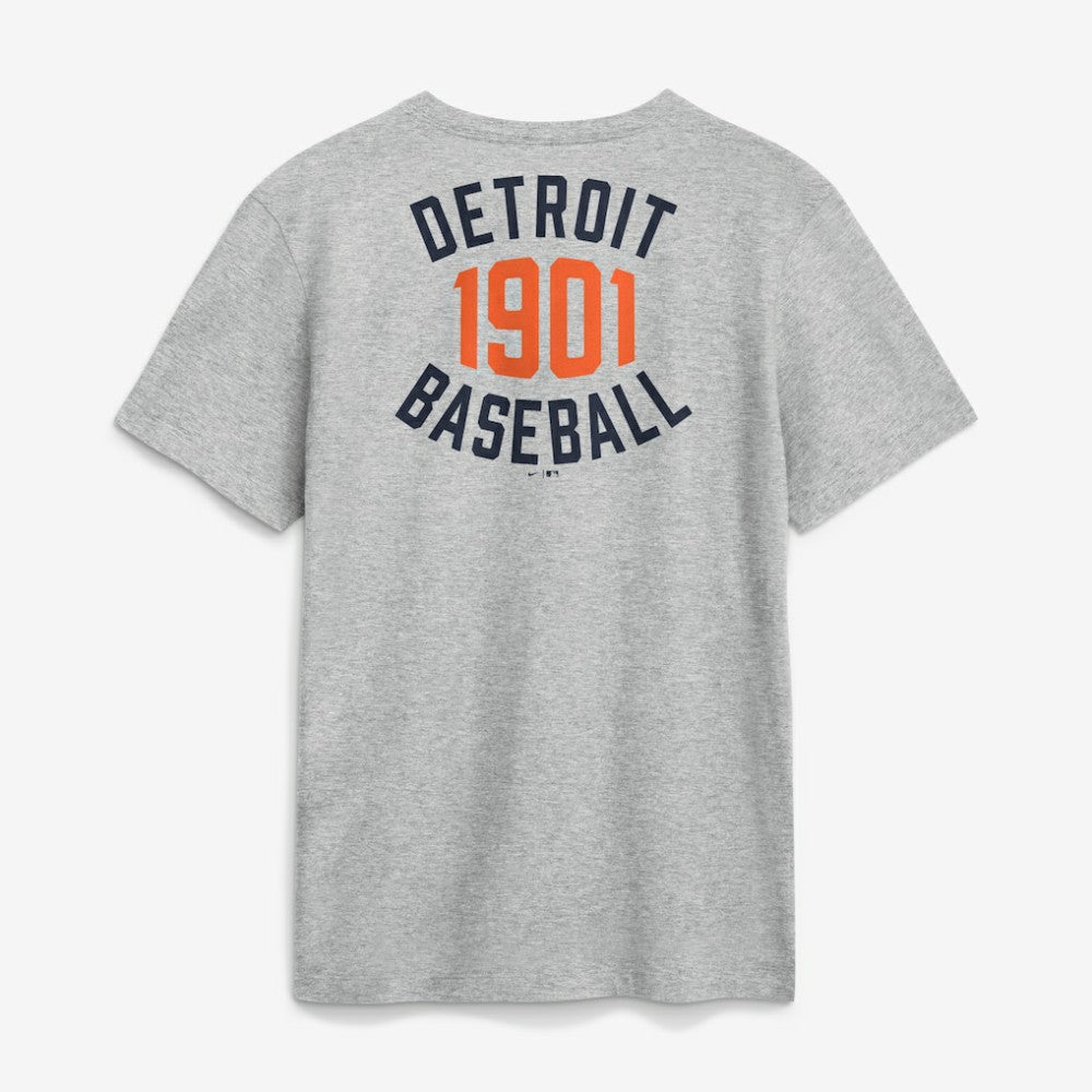 Detroit Tigers Cooperstown 2-Hit T-Shirt - Heather Gray | Nike