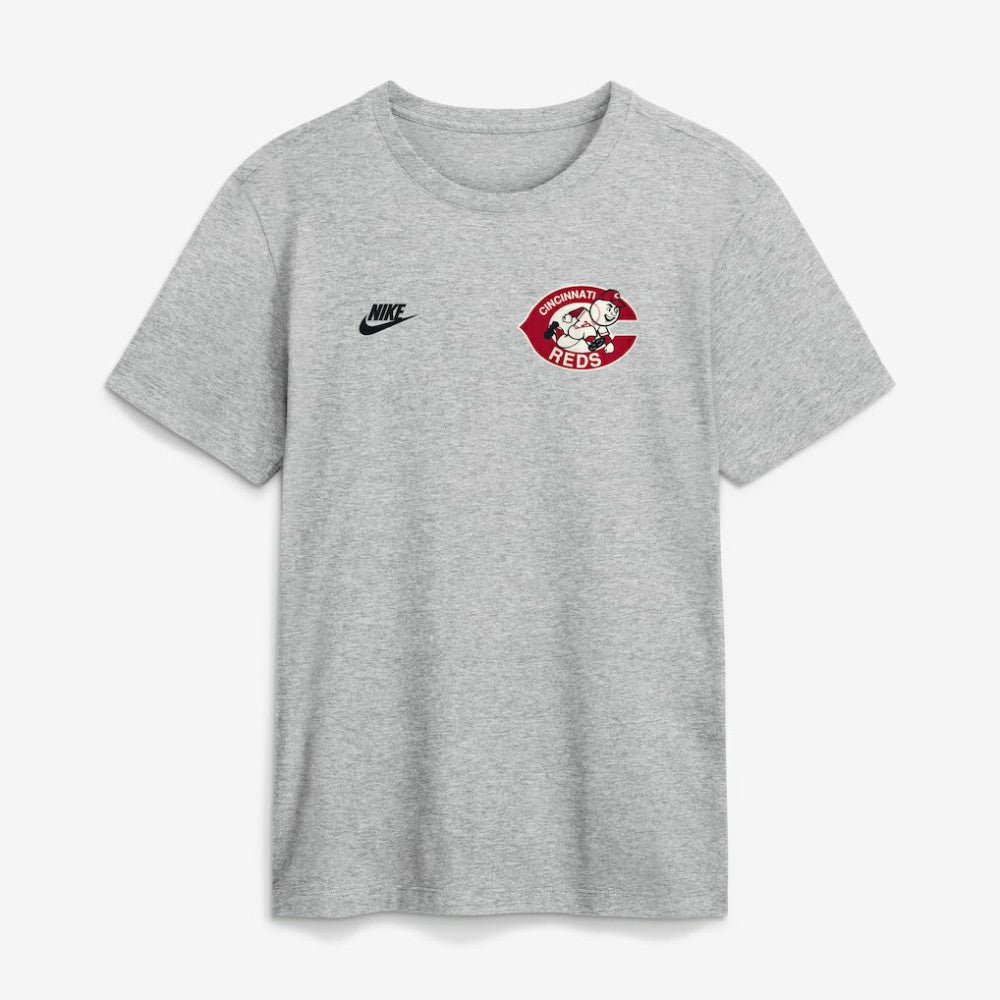 Cincinnati Reds Cooperstown 2-Hit T-Shirt - Heather Gray | Nike