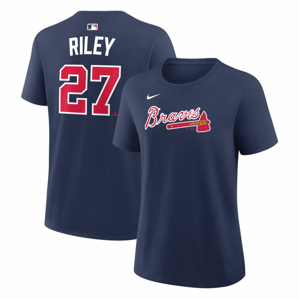 Austin Riley Atlanta Braves Women's Name & Number T-Shirt - Navy | Nike
