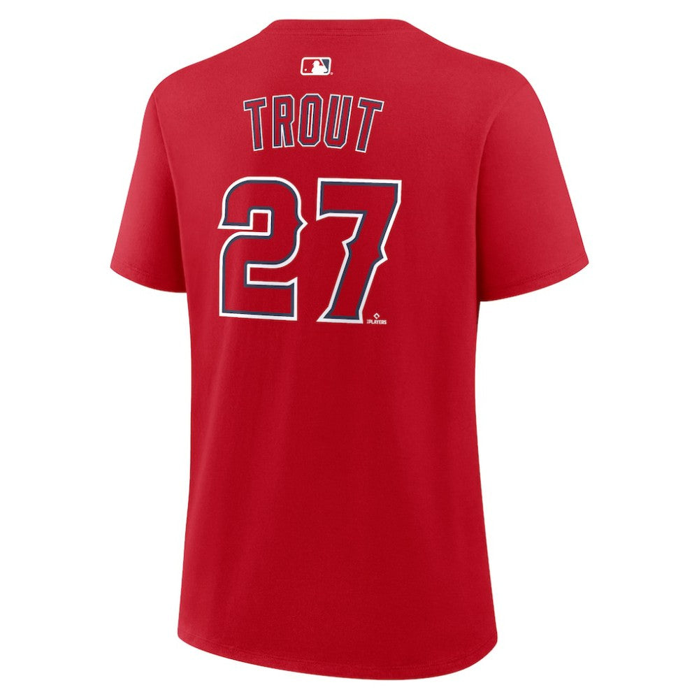 Mike Trout Los Angeles Angels Women's Name & Number T-Shirt - Red | Nike