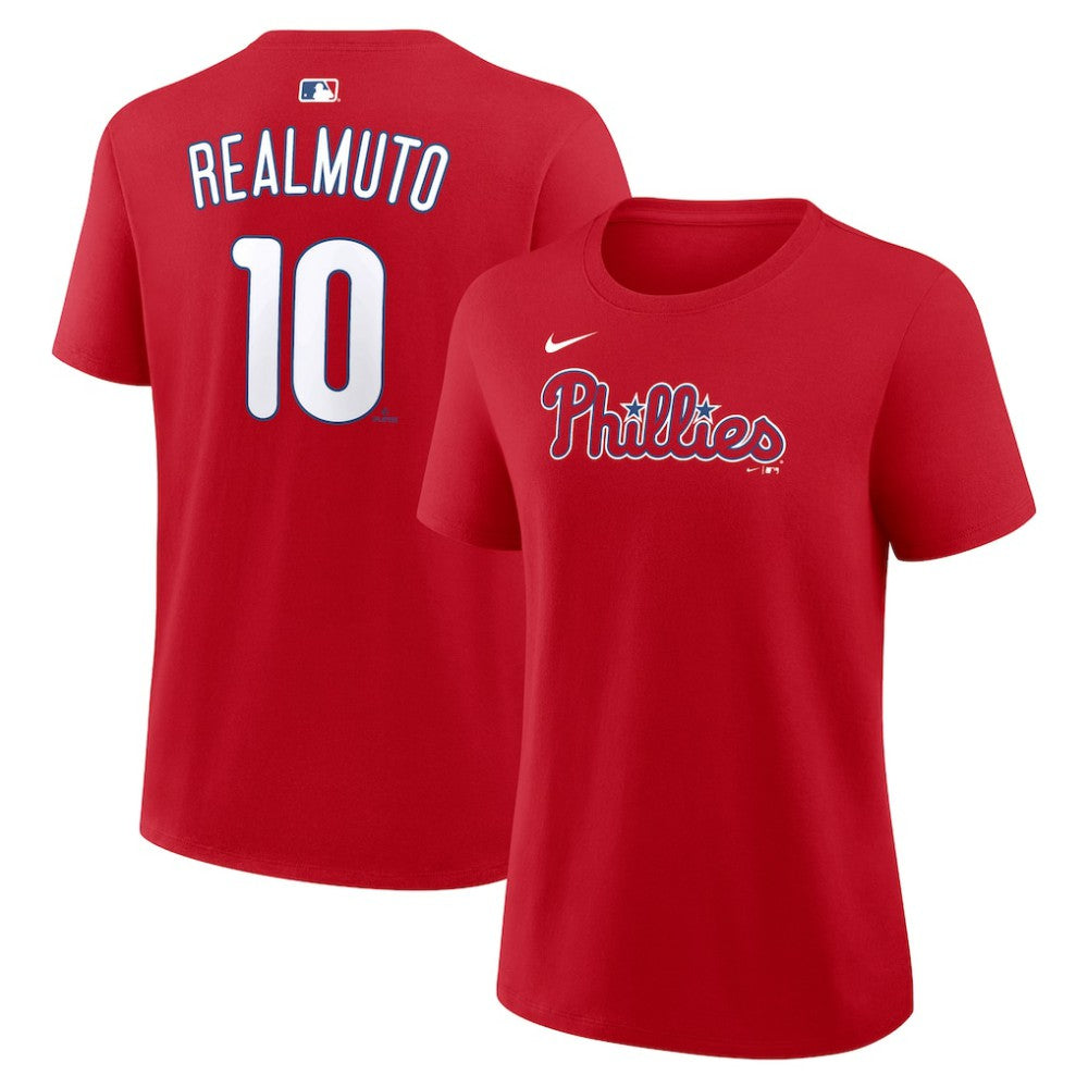 J.T. Realmuto Philadelphia Phillies Women's Name & Number T-Shirt - Red | Nike