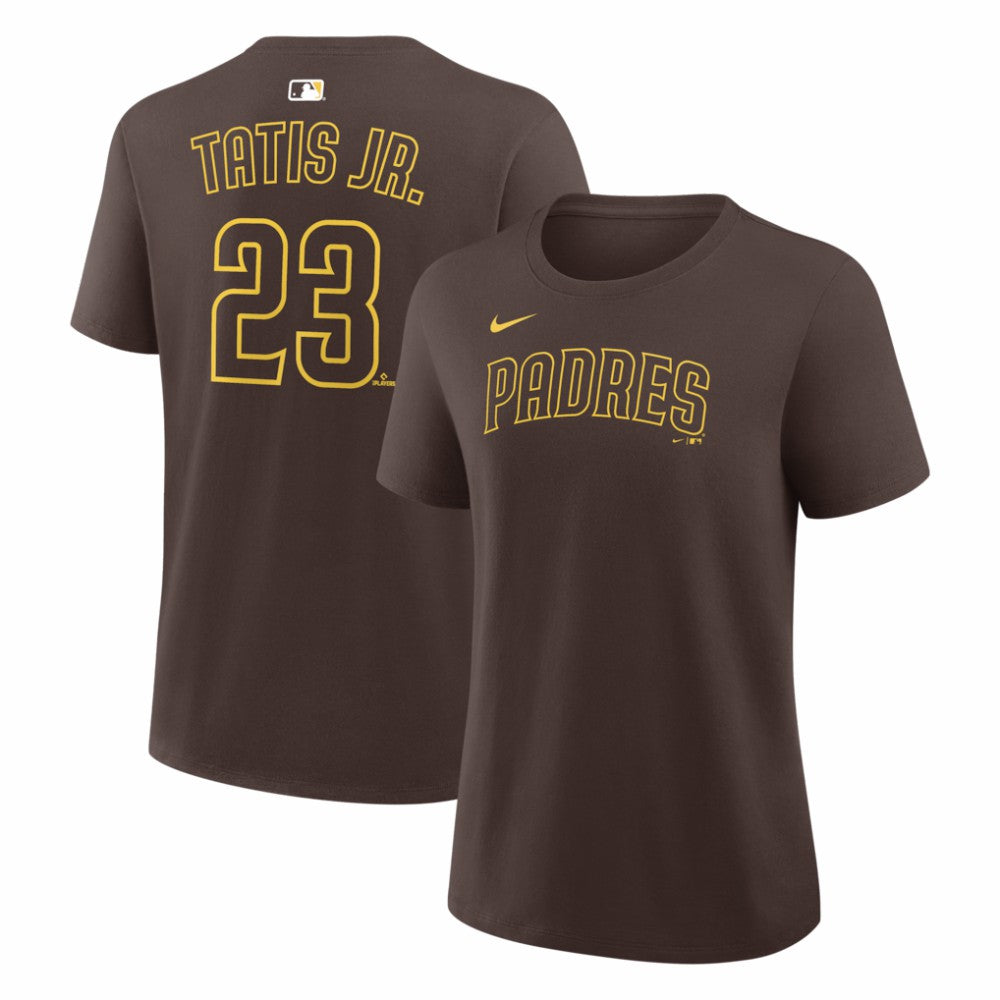 Fernando Tatis Jr. San Diego Padres Women's Name & Number T-Shirt - Brown | Nike