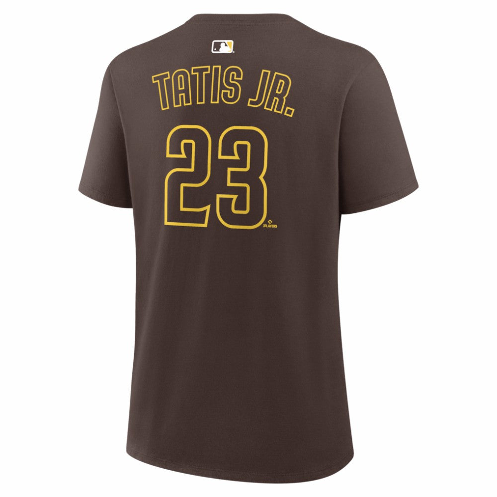 Fernando Tatis Jr. San Diego Padres Women's Name & Number T-Shirt - Brown | Nike
