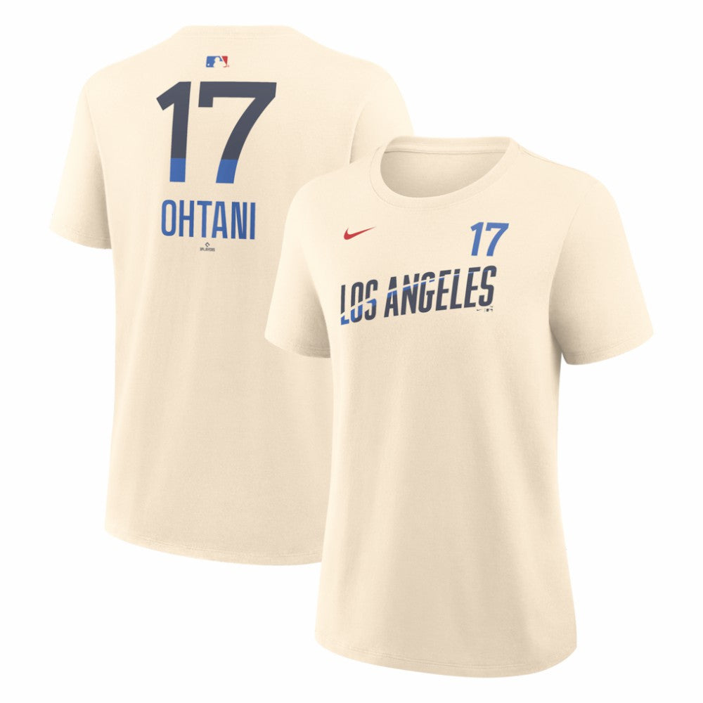 Shohei Ohtani Los Angeles Dodgers Women's City Connect Name & Number T-Shirt - Natural | Nike