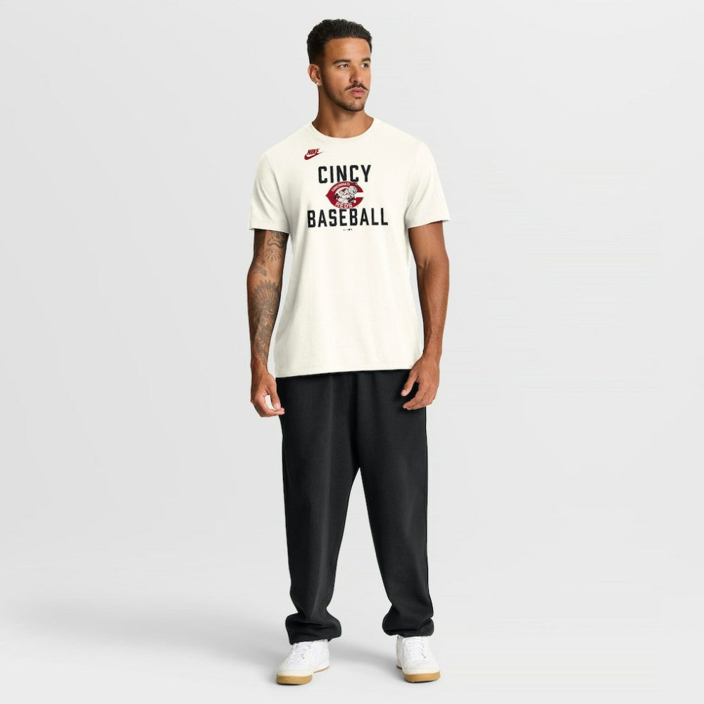 Cincinnati Reds Cooperstown Collection ‘70s Inspired T-Shirt - Cream | Nike
