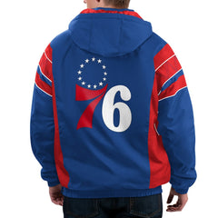 Philadelphia 76ers Starter Home Team Hoodie Half-Zip Jacket - Royal online