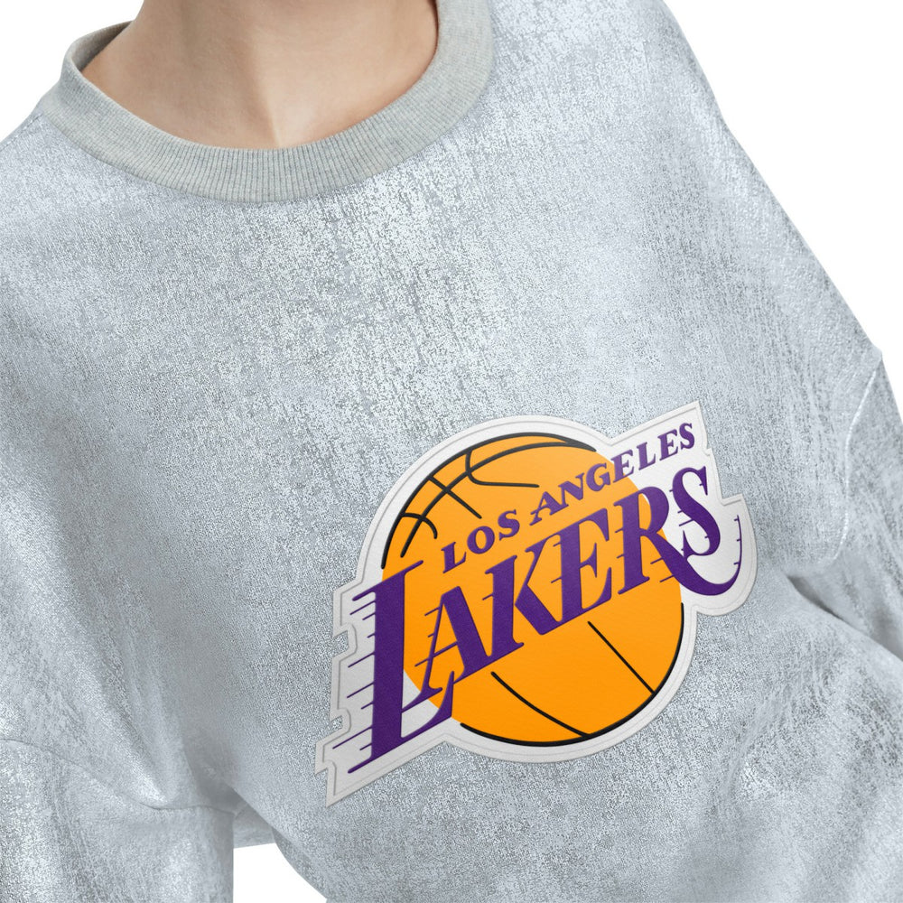 Los Angeles Lakers Tommy Jeans Women's Tracy Pullover Sweatshirt - Silver discount