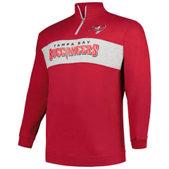Tampa Bay Buccaneers Profile Big & Tall Fleece Quarter-Zip Jacket - Red sale