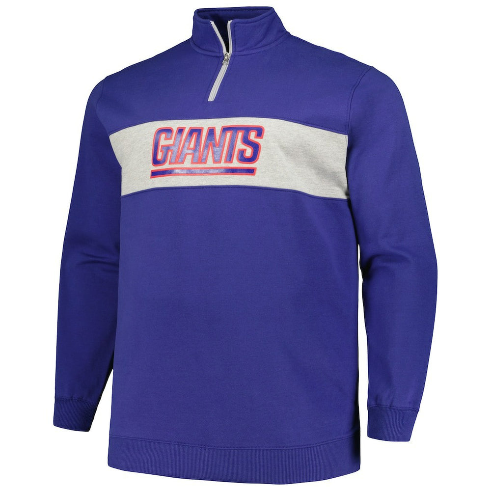 New York Giants Profile Big & Tall Fleece Quarter-Zip Jacket - Royal online