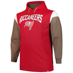 Tampa Bay Buccaneers Profile Big & Tall Trench Battle Pullover Hoodie - Red discount