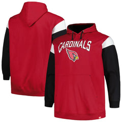 Arizona Cardinals Profile Big & Tall Trench Battle Pullover Hoodie - Cardinal discount