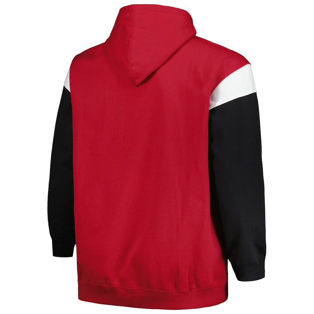 Arizona Cardinals Profile Big & Tall Trench Battle Pullover Hoodie - Cardinal discount