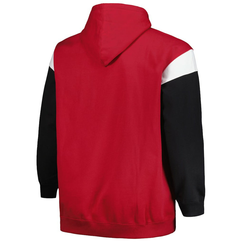 Arizona Cardinals Profile Big & Tall Trench Battle Pullover Hoodie - Cardinal discount