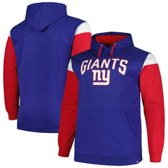 New York Giants Profile Big & Tall Trench Battle Pullover Hoodie - Royal for sale