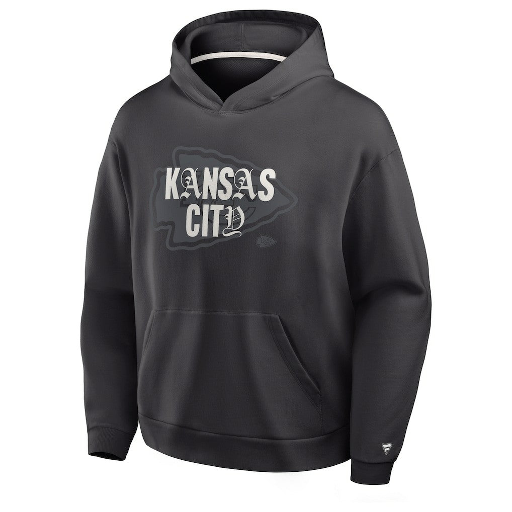Kansas City Chiefs Oversized Type Play Location Hoodie - Black cheap
