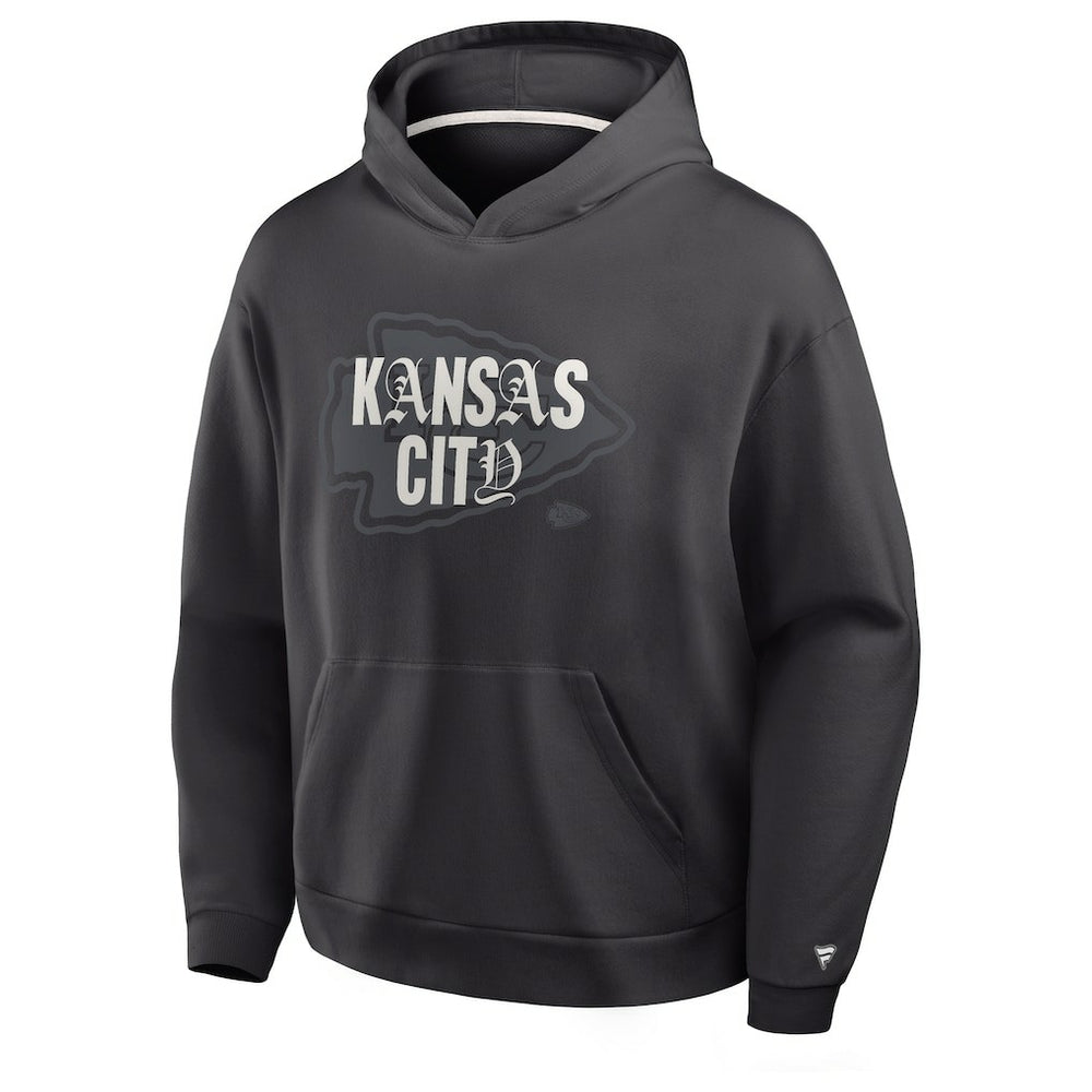 Kansas City Chiefs Oversized Type Play Location Hoodie - Black cheap