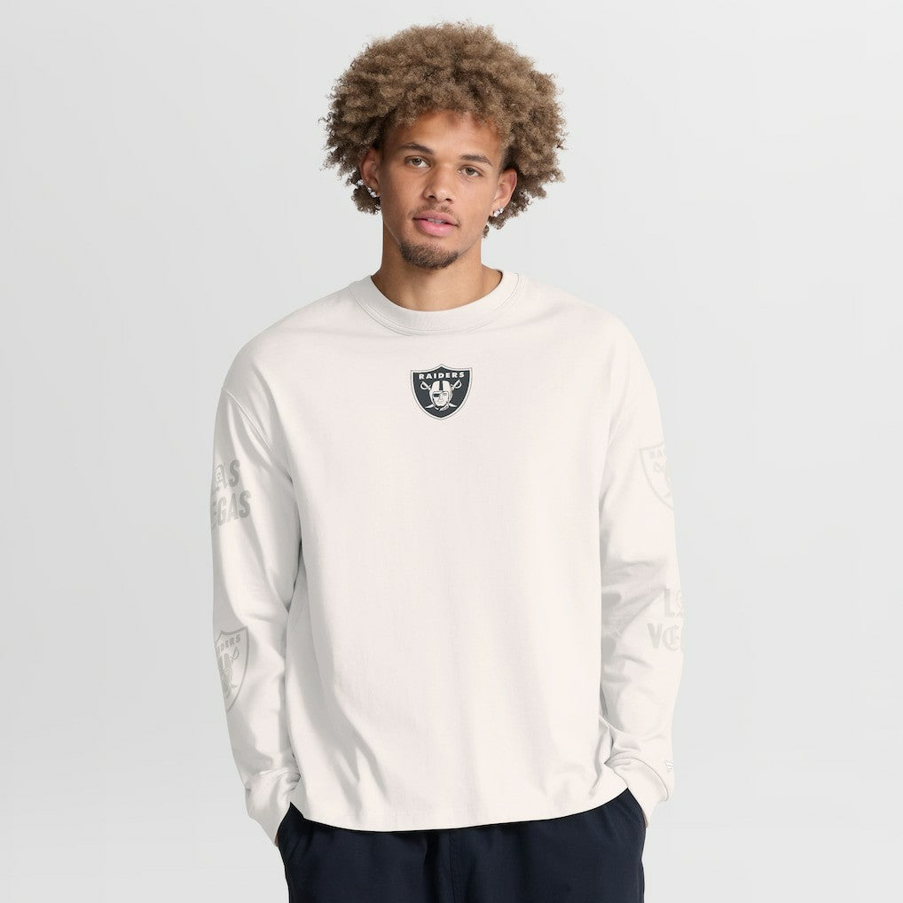 Las Vegas Raiders Oversized Type Play Long Sleeve T-Shirt - Gray cheap