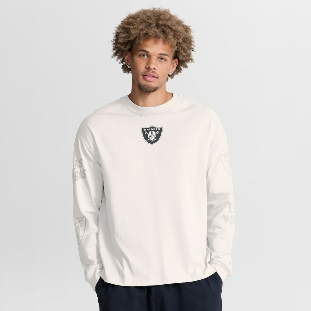 Las Vegas Raiders Oversized Type Play Long Sleeve T-Shirt - Gray cheap