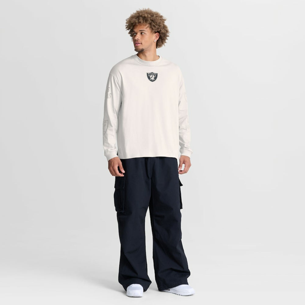 Las Vegas Raiders Oversized Type Play Long Sleeve T-Shirt - Gray cheap