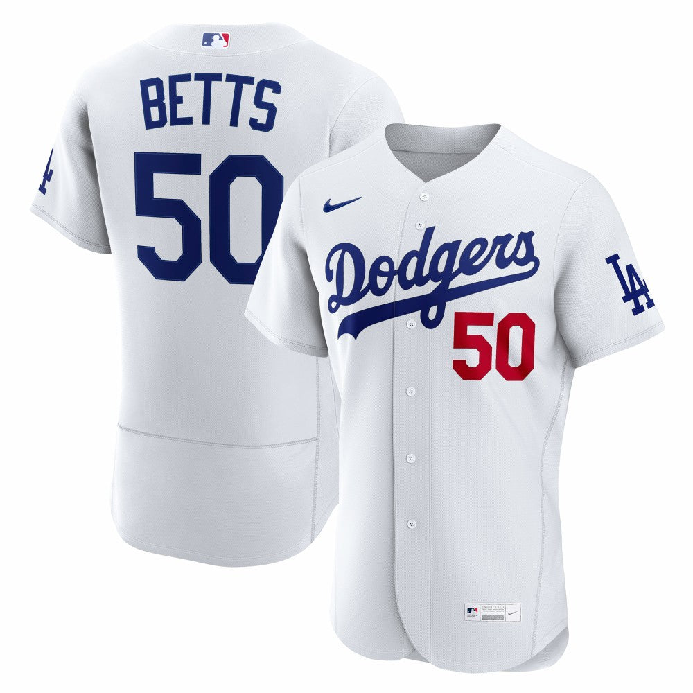 Mookie Betts Los Angeles Dodgers Home Authentic Jersey - White | Nike