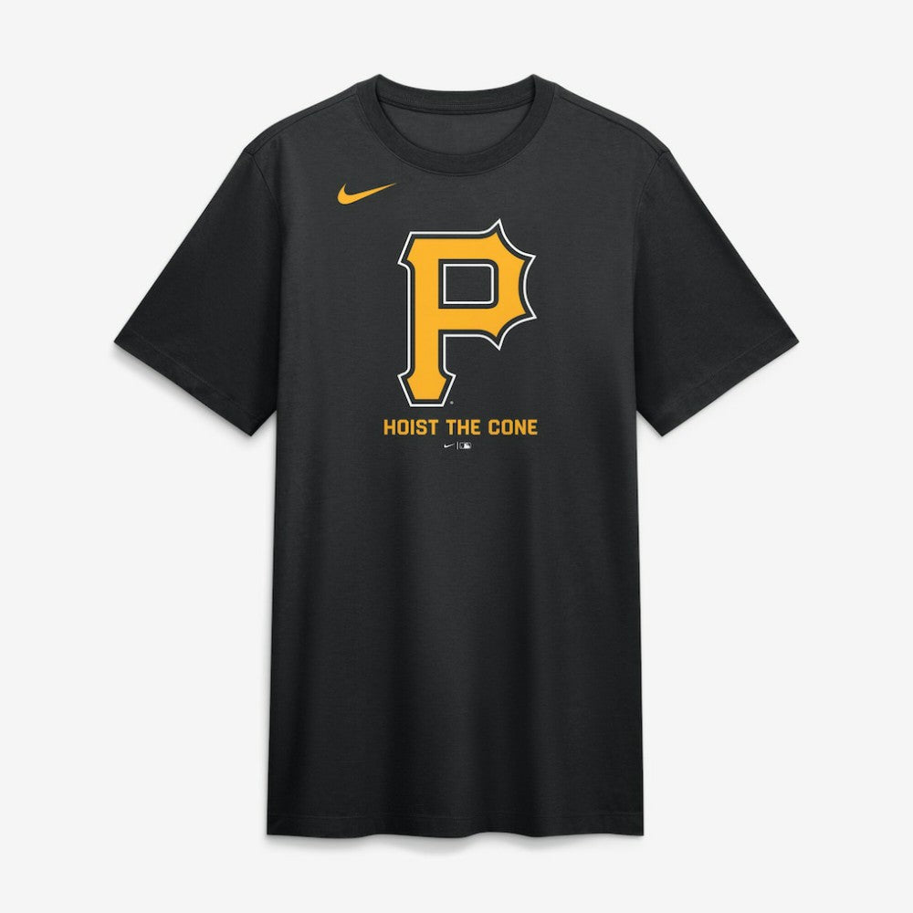 Pittsburgh Pirates Tri-Blend Logo T-Shirt - Black | Nike