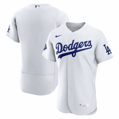 Los Angeles Dodgers Home Sponsor Patch Authentic Jersey - White | Nike