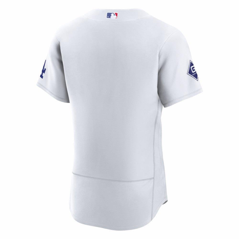 Los Angeles Dodgers Home Sponsor Patch Authentic Jersey - White | Nike
