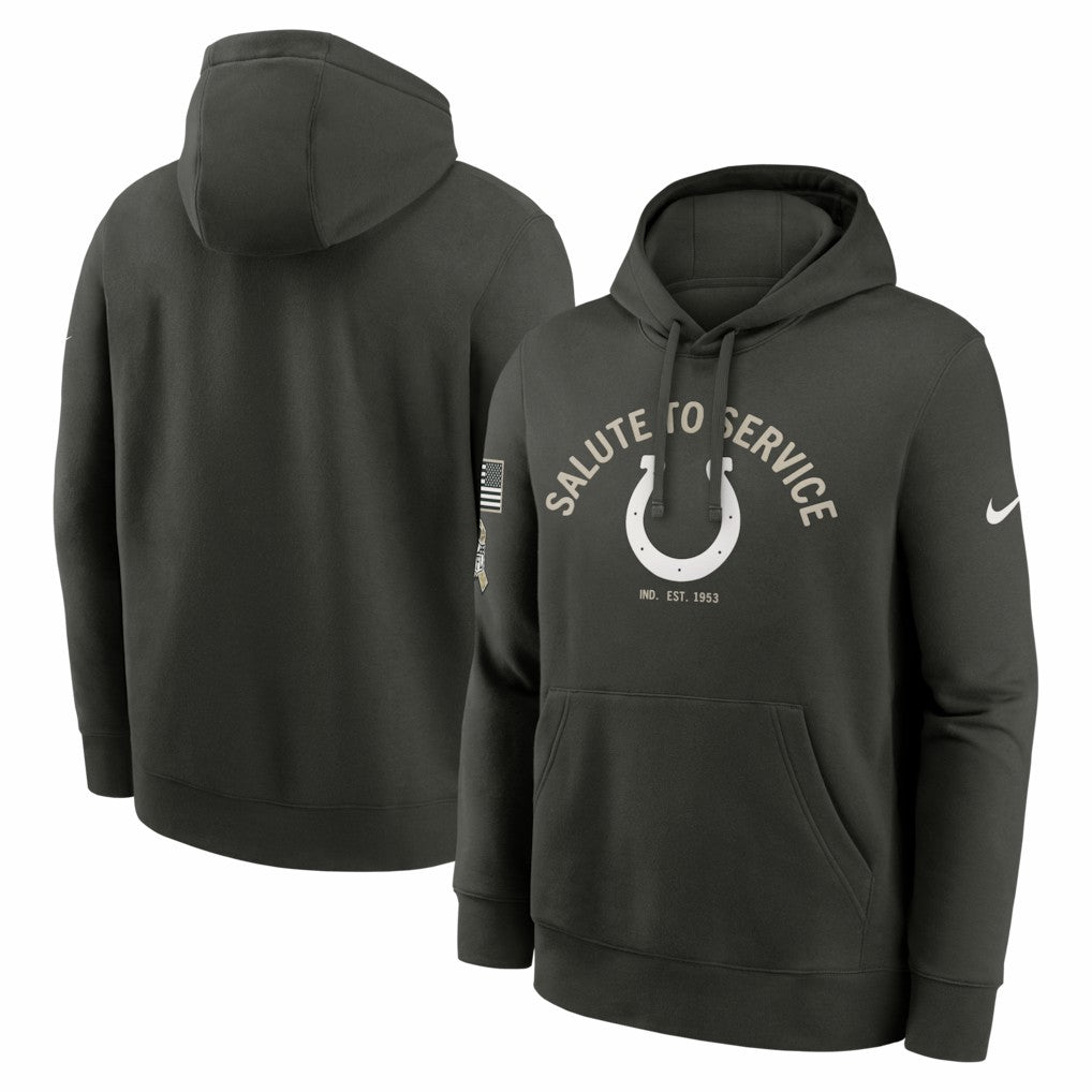 Indianapolis Colts Salute To Service Club Fleece Hoodie - Olive | Nike outlet