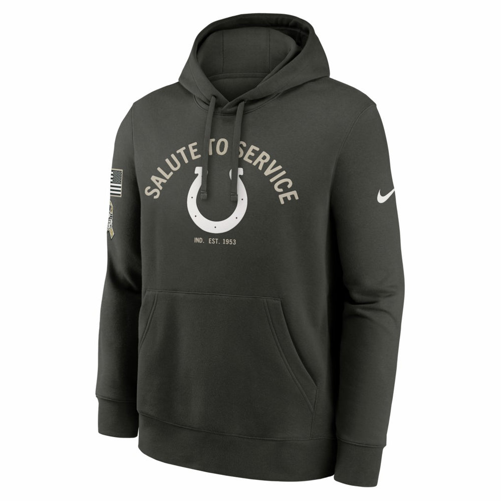 Indianapolis Colts Salute To Service Club Fleece Hoodie - Olive | Nike outlet