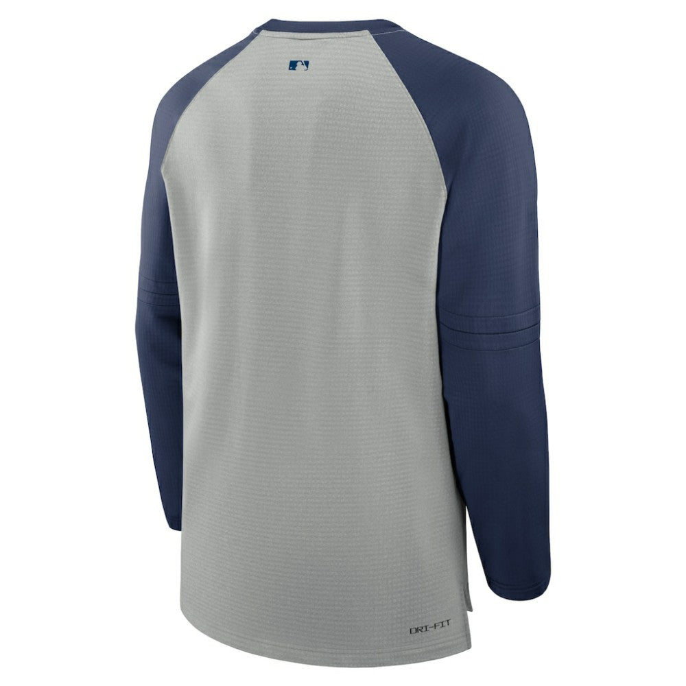 Houston Astros Authentic Collection Game Time Raglan Performance Long Sleeve T-Shirt - Heather Gray/Navy | Nike