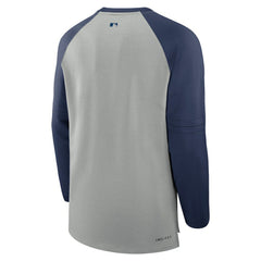 Houston Astros Authentic Collection Game Time Raglan Performance Long Sleeve T-Shirt - Heather Gray/Navy | Nike
