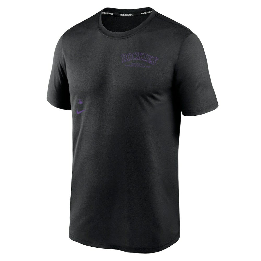 Colorado Rockies Authentic Collection Early Work Tri-Blend Performance T-Shirt - Black | Nike