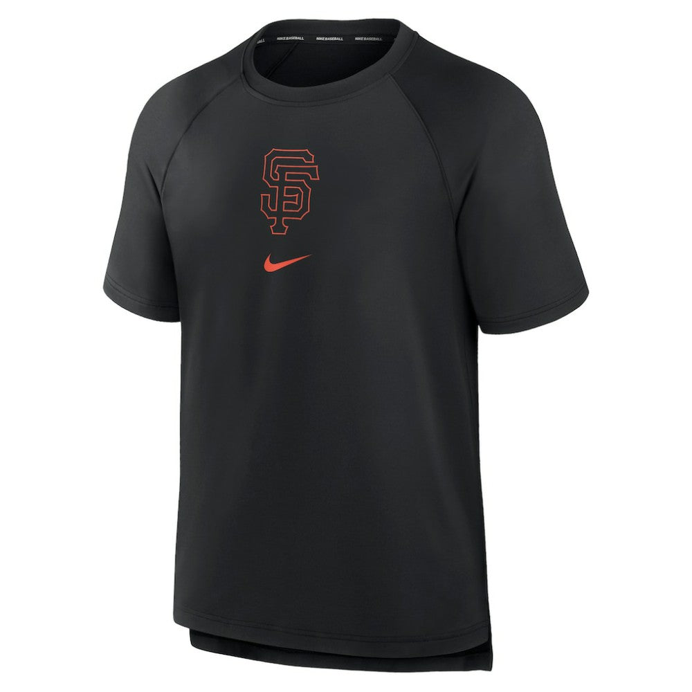 San Francisco Giants Authentic Collection Pregame Raglan Performance T-Shirt - Black | Nike