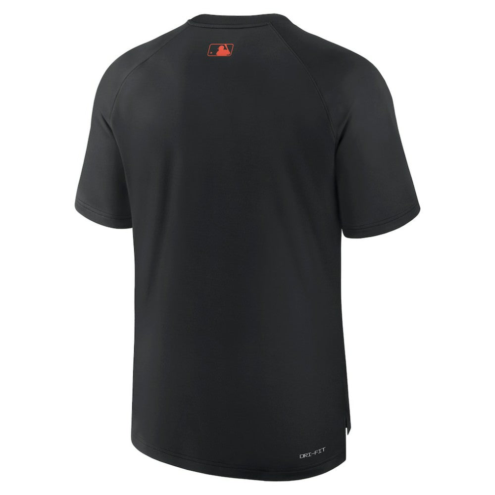 San Francisco Giants Authentic Collection Pregame Raglan Performance T-Shirt - Black | Nike