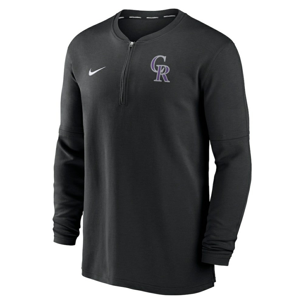 Colorado Rockies Authentic Collection Game Time Performance Quarter-Zip Top - Black | Nike