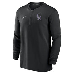 Colorado Rockies Authentic Collection Game Time Performance Quarter-Zip Top - Black | Nike
