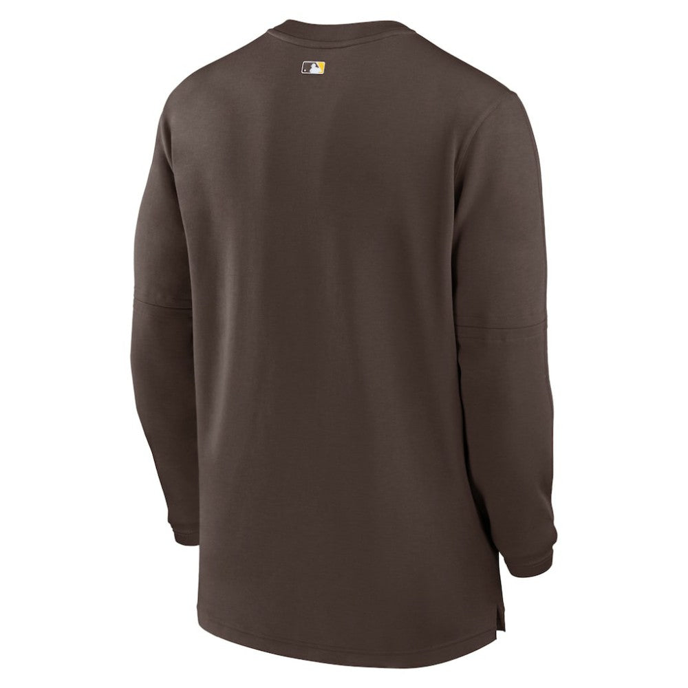 San Diego Padres Authentic Collection Game Time Performance Quarter-Zip Top - Brown | Nike