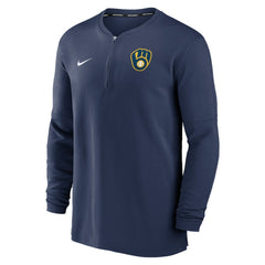 Milwaukee Brewers Authentic Collection Game Time Performance Quarter-Zip Top - Navy | Nike