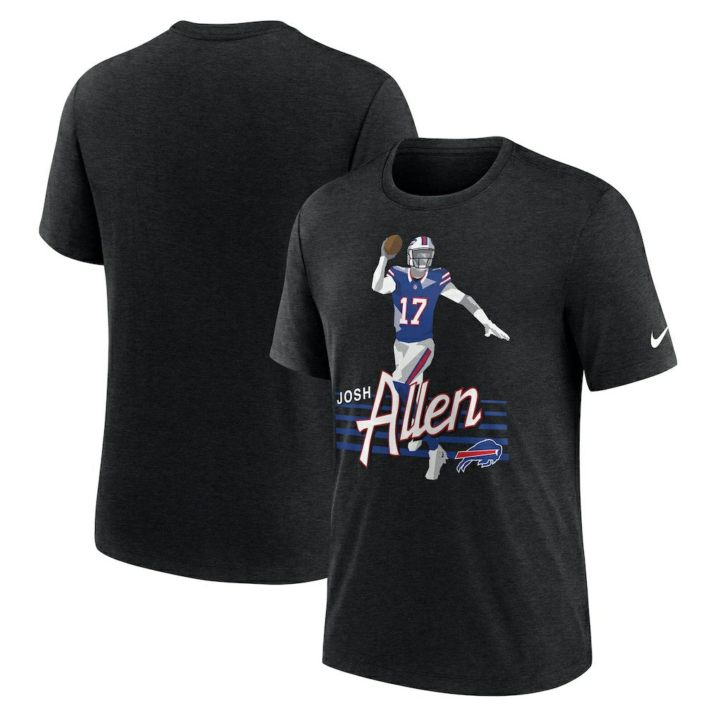Josh Allen Buffalo Bills Player Graphic T-Shirt - Heather Black | Nike cheap